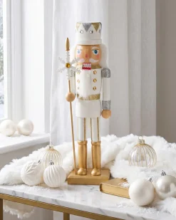 Figurka dekoracyjna LJUNGAN Dziadek do orzechów 37 cm Biały