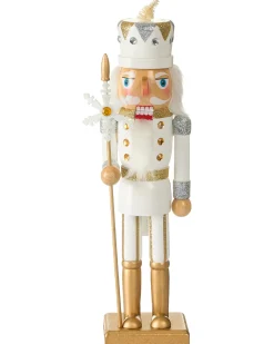 Figurka dekoracyjna LJUNGAN Dziadek do orzechów 37 cm Biały