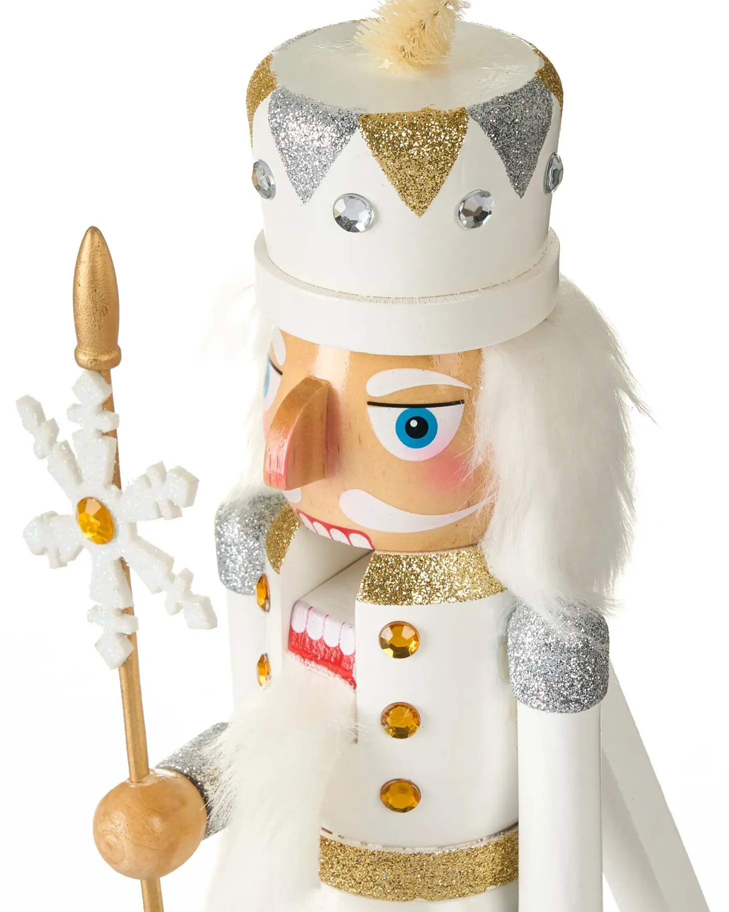 Figurka dekoracyjna LJUNGAN Dziadek do orzechów 37 cm Biały