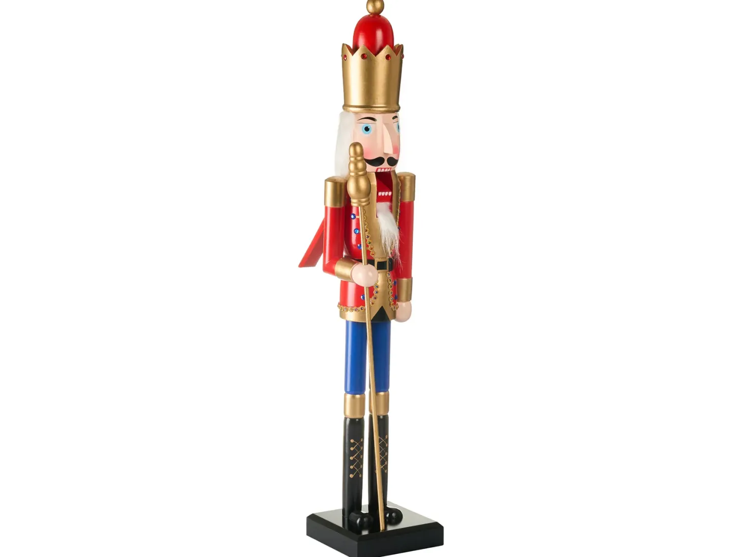 Figurka dekoracyjna MALARAN Dziadek do orzechów 90 cm Czerwony