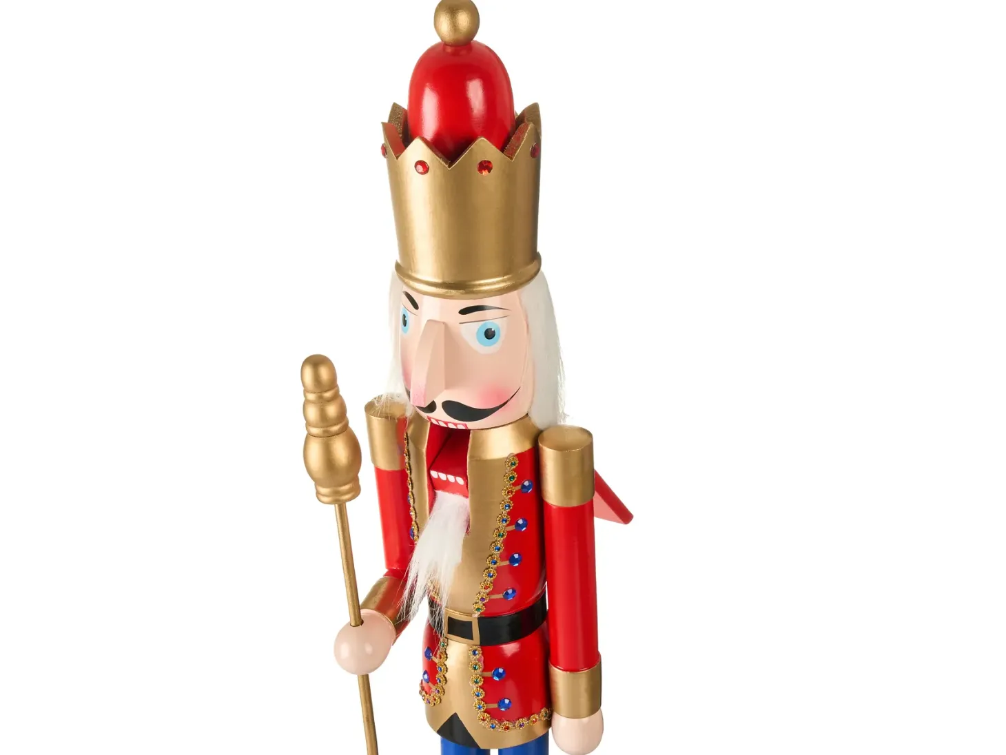 Figurka dekoracyjna MALARAN Dziadek do orzechów 90 cm Czerwony