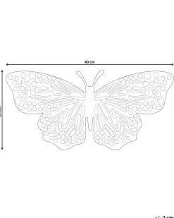 Figurka dekoracyjna Motyl MADIUN Metal Złoty