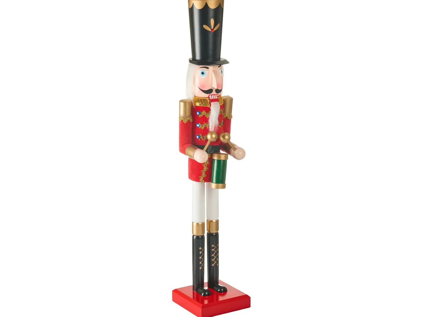 Figurka dekoracyjna SVARTAN Dziadek do orzechów 90 cm Czerwony
