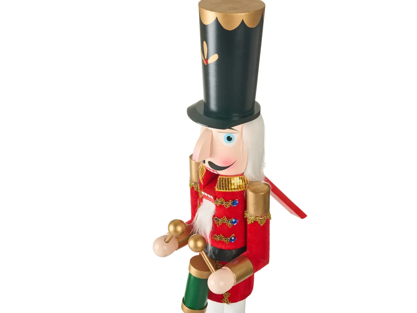 Figurka dekoracyjna SVARTAN Dziadek do orzechów 90 cm Czerwony