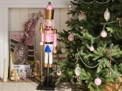 Figurka dekoracyjna TROSAAN Dziadek do orzechów 90 cm Różowy