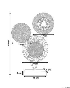 Figurka dekoracyjna URANIUM Metal Srebrny
