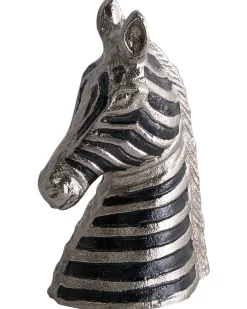 Figurka dekoracyjna Zebra ZAGORA Metal Czarny/ srebrny