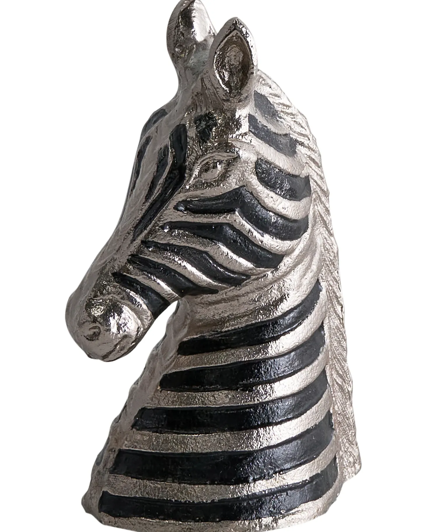 Figurka dekoracyjna Zebra ZAGORA Metal Czarny/ srebrny
