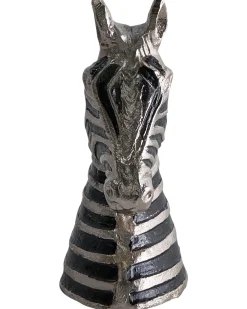 Figurka dekoracyjna Zebra ZAGORA Metal Czarny/ srebrny