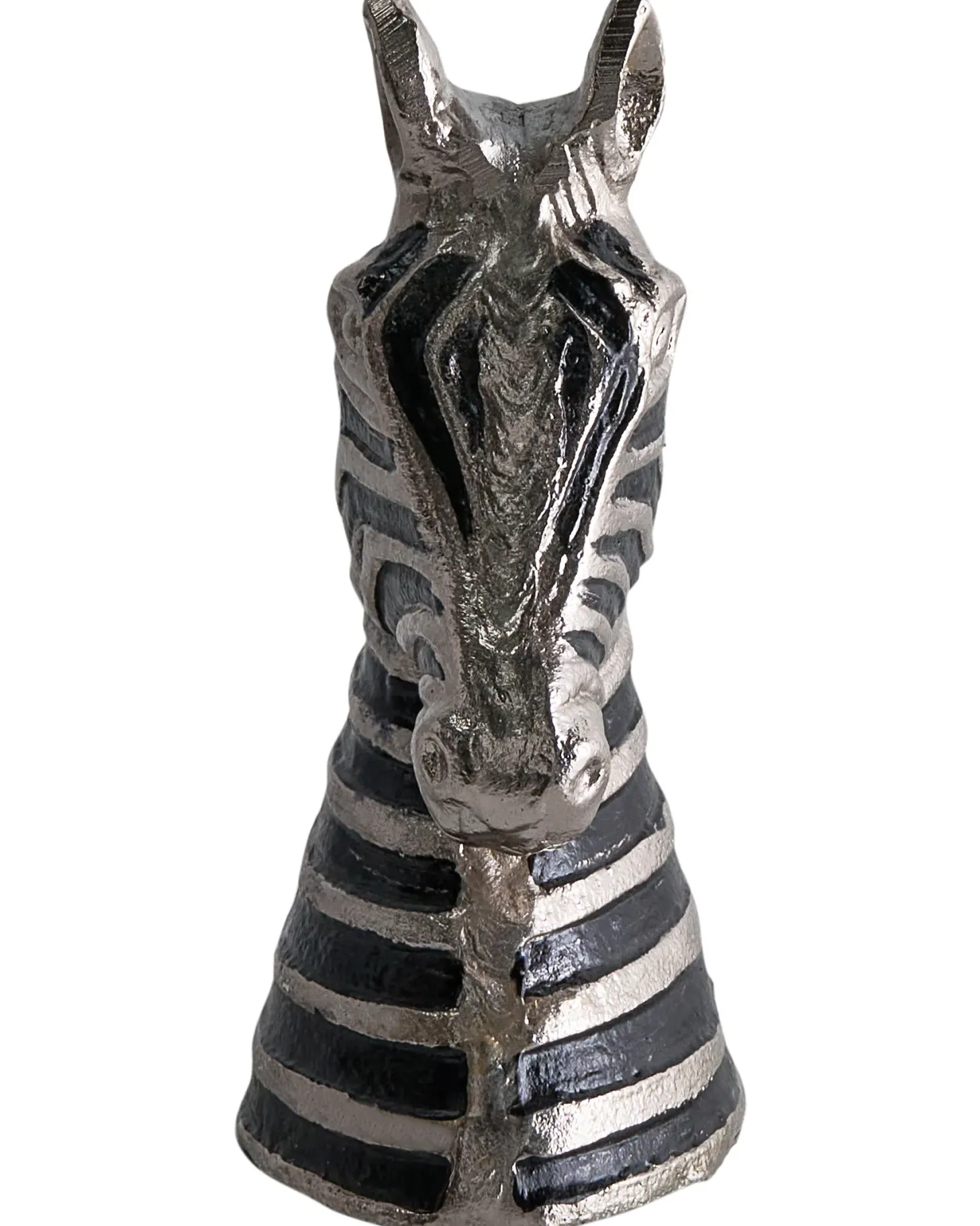 Figurka dekoracyjna Zebra ZAGORA Metal Czarny/ srebrny