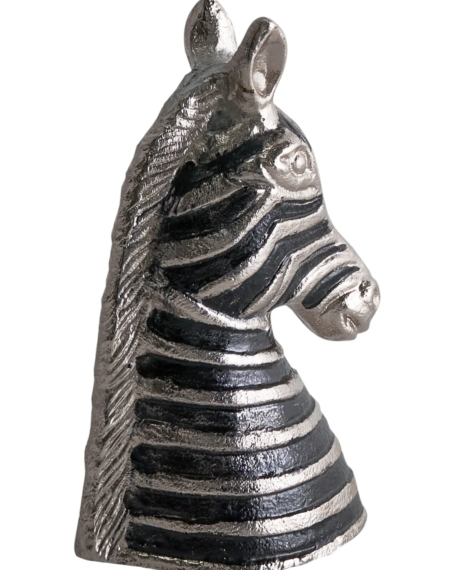 Figurka dekoracyjna Zebra ZAGORA Metal Czarny/ srebrny