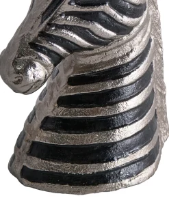 Figurka dekoracyjna Zebra ZAGORA Metal Czarny/ srebrny
