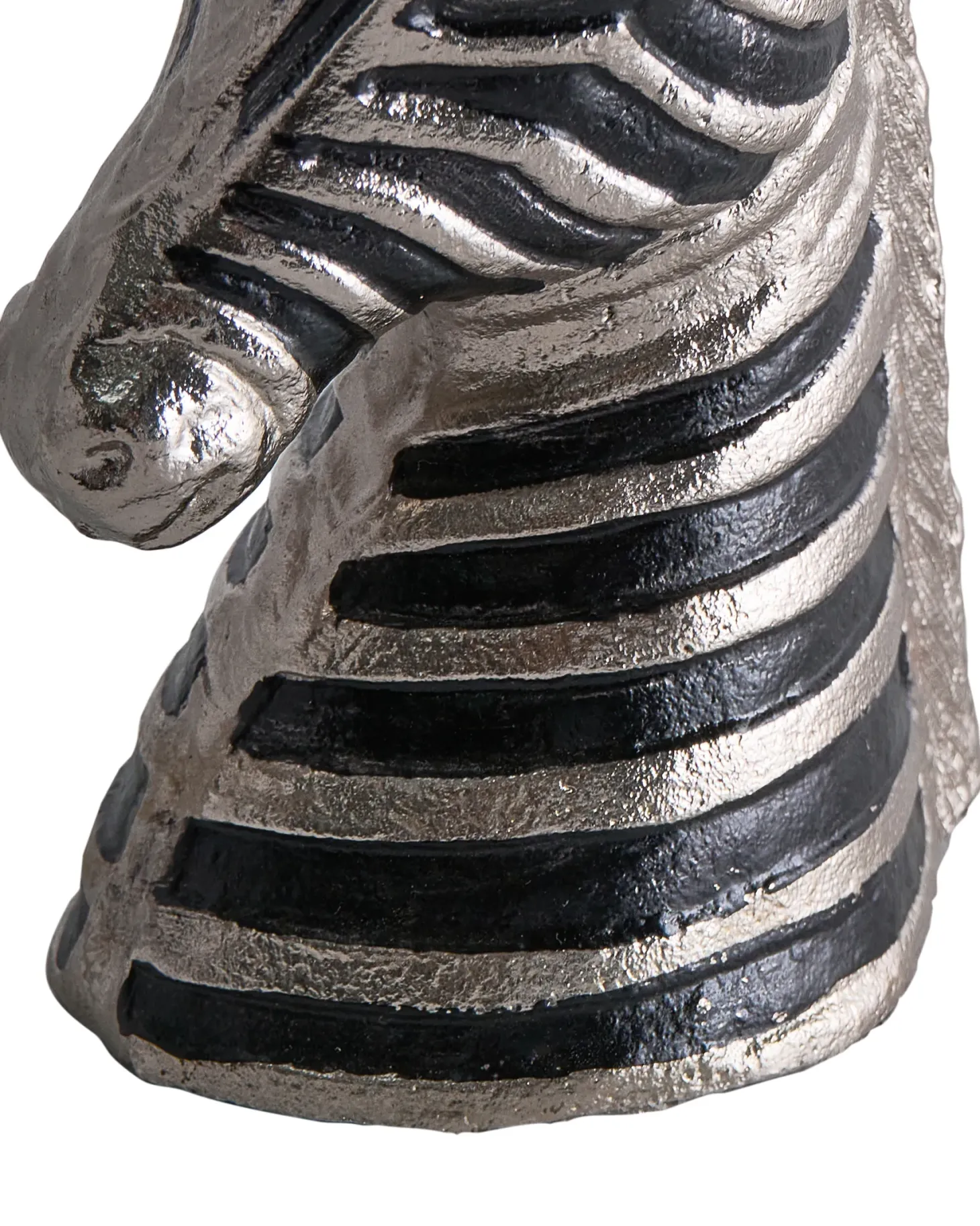 Figurka dekoracyjna Zebra ZAGORA Metal Czarny/ srebrny