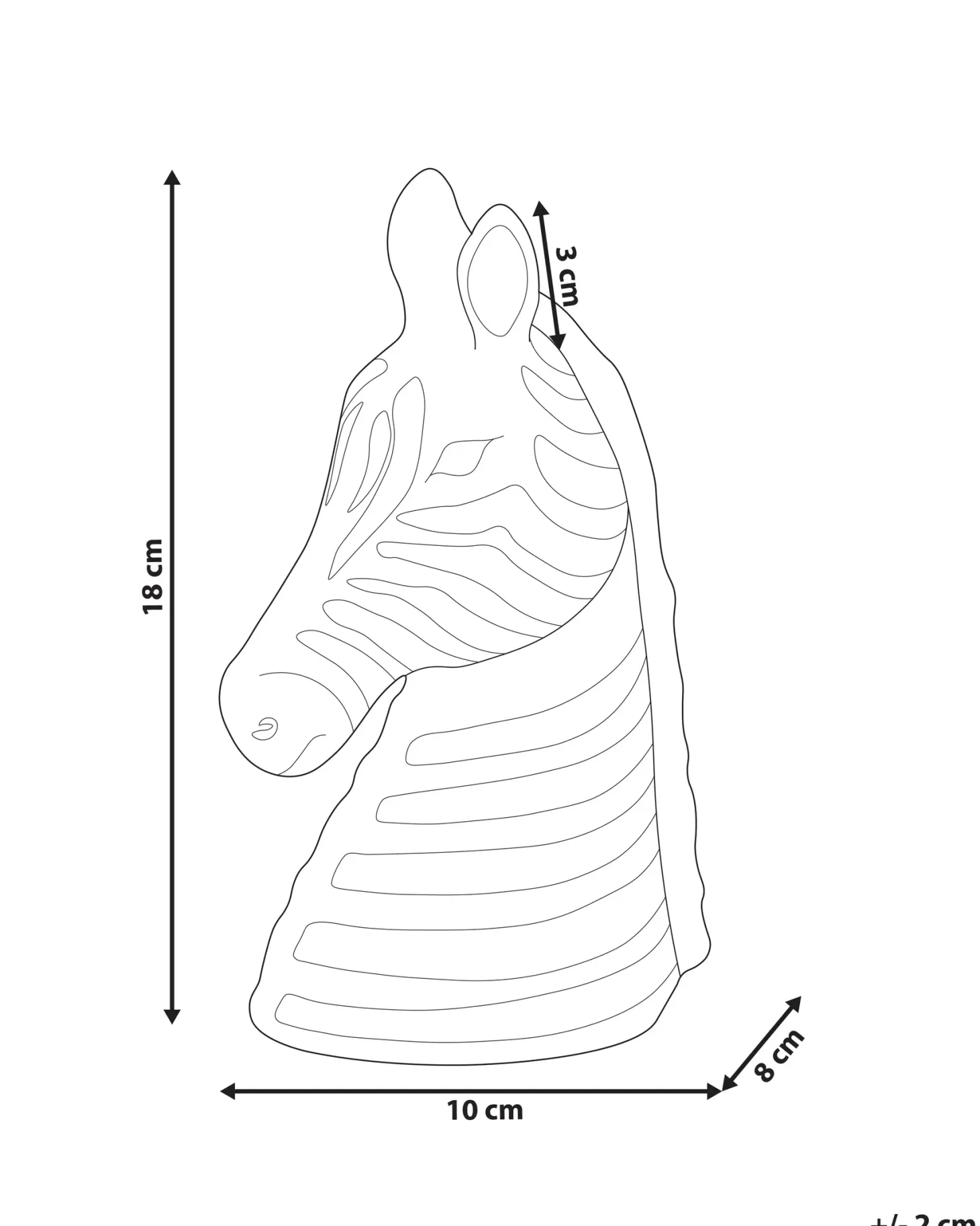 Figurka dekoracyjna Zebra ZAGORA Metal Czarny/ srebrny