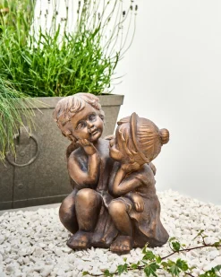Figurka ogrodowa DAMARO Dzieci Brązowy