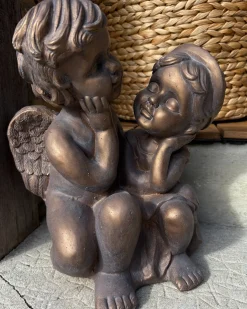 Figurka ogrodowa DAMARO Dzieci Brązowy