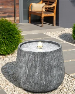 Fontanna ogrodowa LED CASCATA Szary