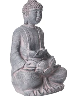 Fontanna ogrodowa LED URLANTE Budda Szary