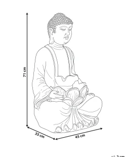 Fontanna ogrodowa LED URLANTE Budda Szary