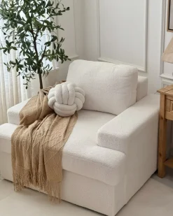 Clearance ALLA Boucle Złamana biel Wszystkie Fotele|Fotele Tapicerowane