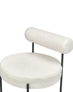 Discount Fotel ALPHA Boucle Biały Wszystkie Fotele|Fotele Tapicerowane