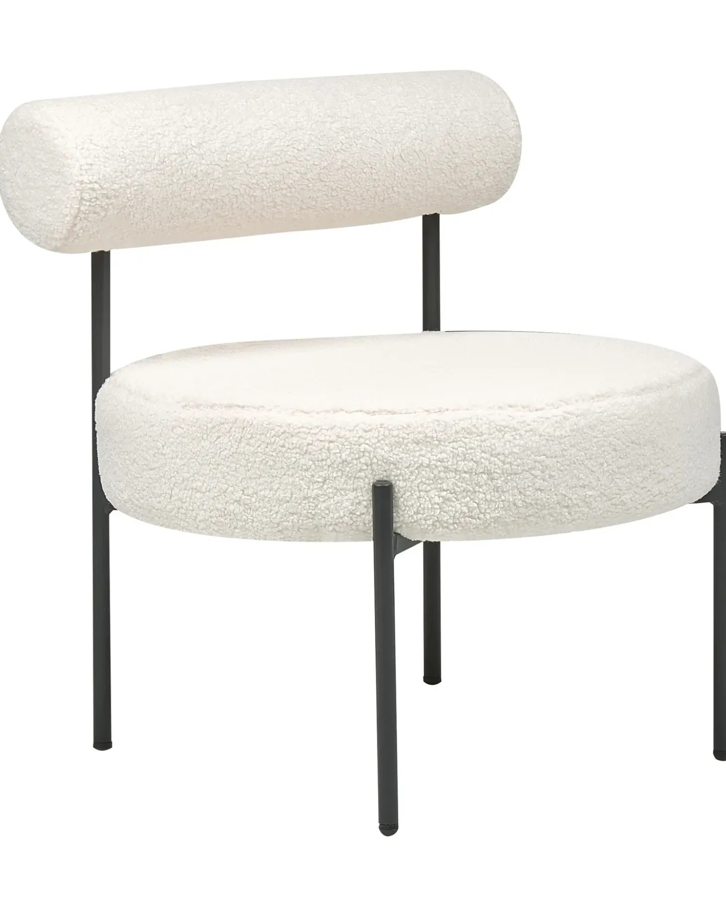 Discount Fotel ALPHA Boucle Biały Wszystkie Fotele|Fotele Tapicerowane