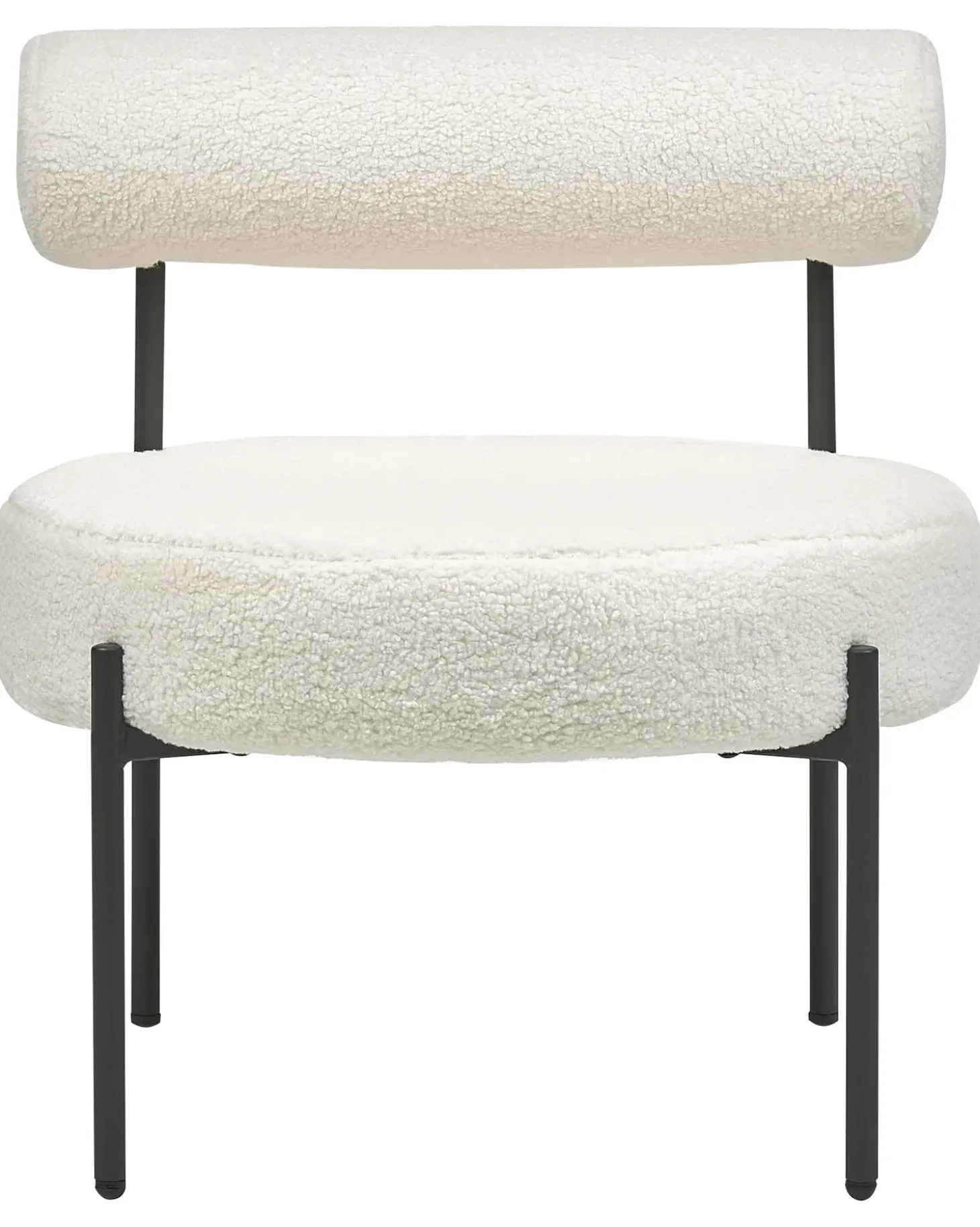 Discount Fotel ALPHA Boucle Biały Wszystkie Fotele|Fotele Tapicerowane