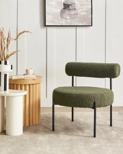 Online Fotel ALPHA Boucle Zielony Wszystkie Fotele|Fotele Tapicerowane