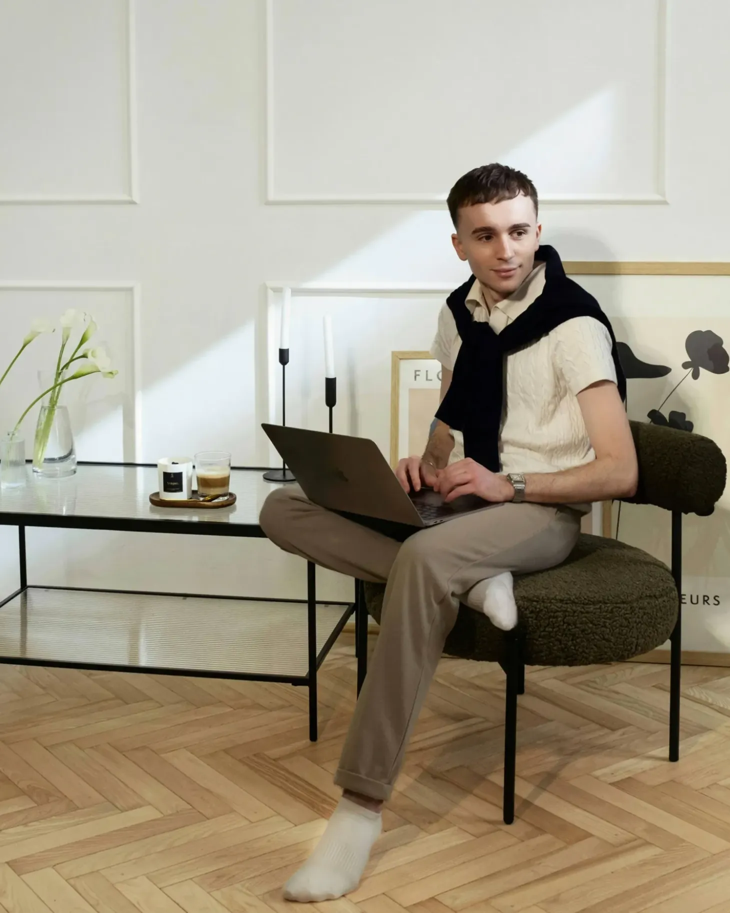 Online Fotel ALPHA Boucle Zielony Wszystkie Fotele|Fotele Tapicerowane