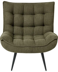 Outlet Fotel ALVESTA Boucle Ciemnozielony Wszystkie Fotele|Fotele Tapicerowane