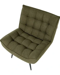 Outlet Fotel ALVESTA Boucle Ciemnozielony Wszystkie Fotele|Fotele Tapicerowane