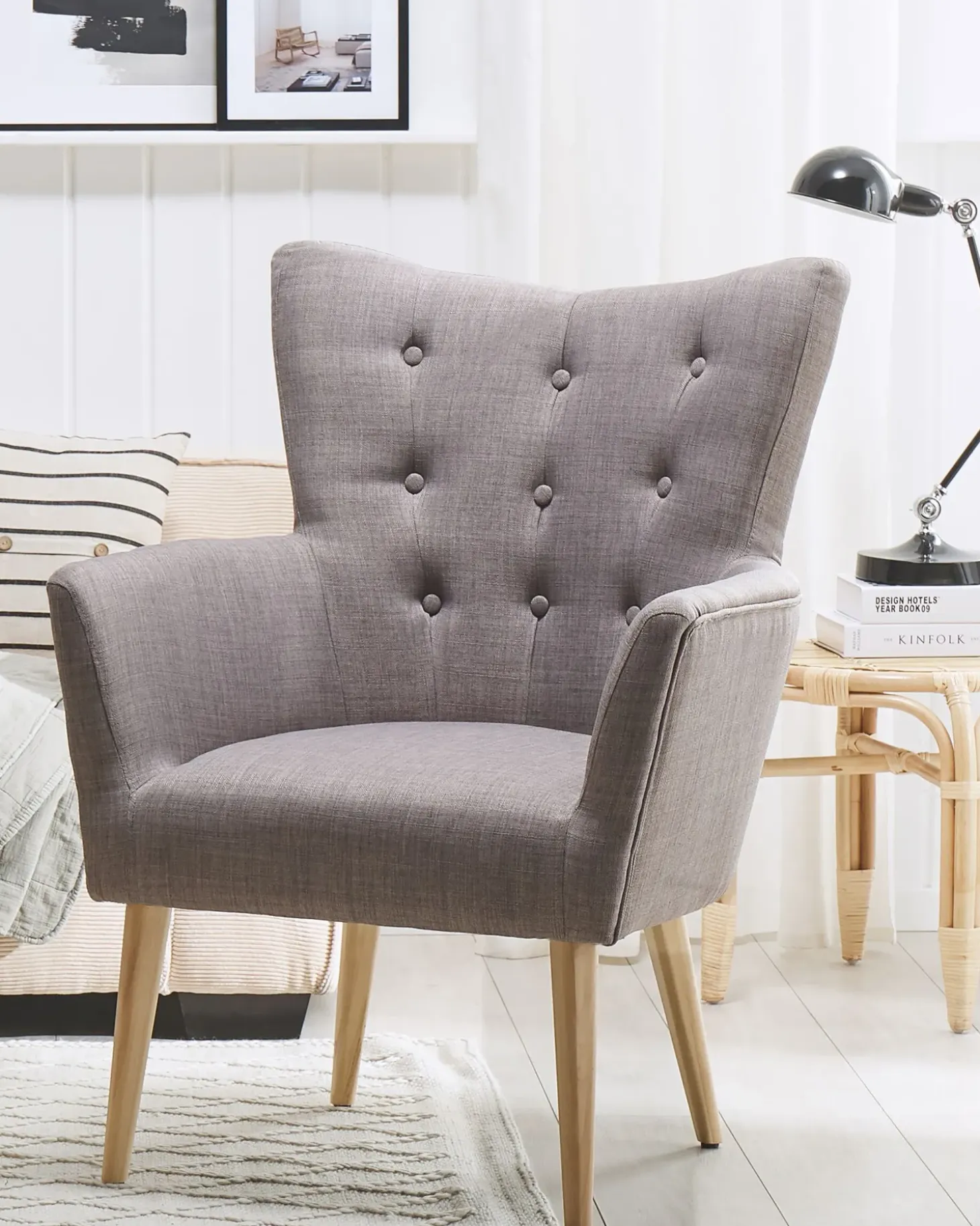 Discount Fotel ANGEN Jasnoszary Wszystkie Fotele|Fotele Tapicerowane