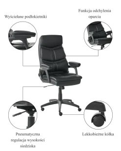 Best Fotel biurowy RULER Ekoskóra Krzesła Biurowe Do Domu|Wszystkie Krzesła