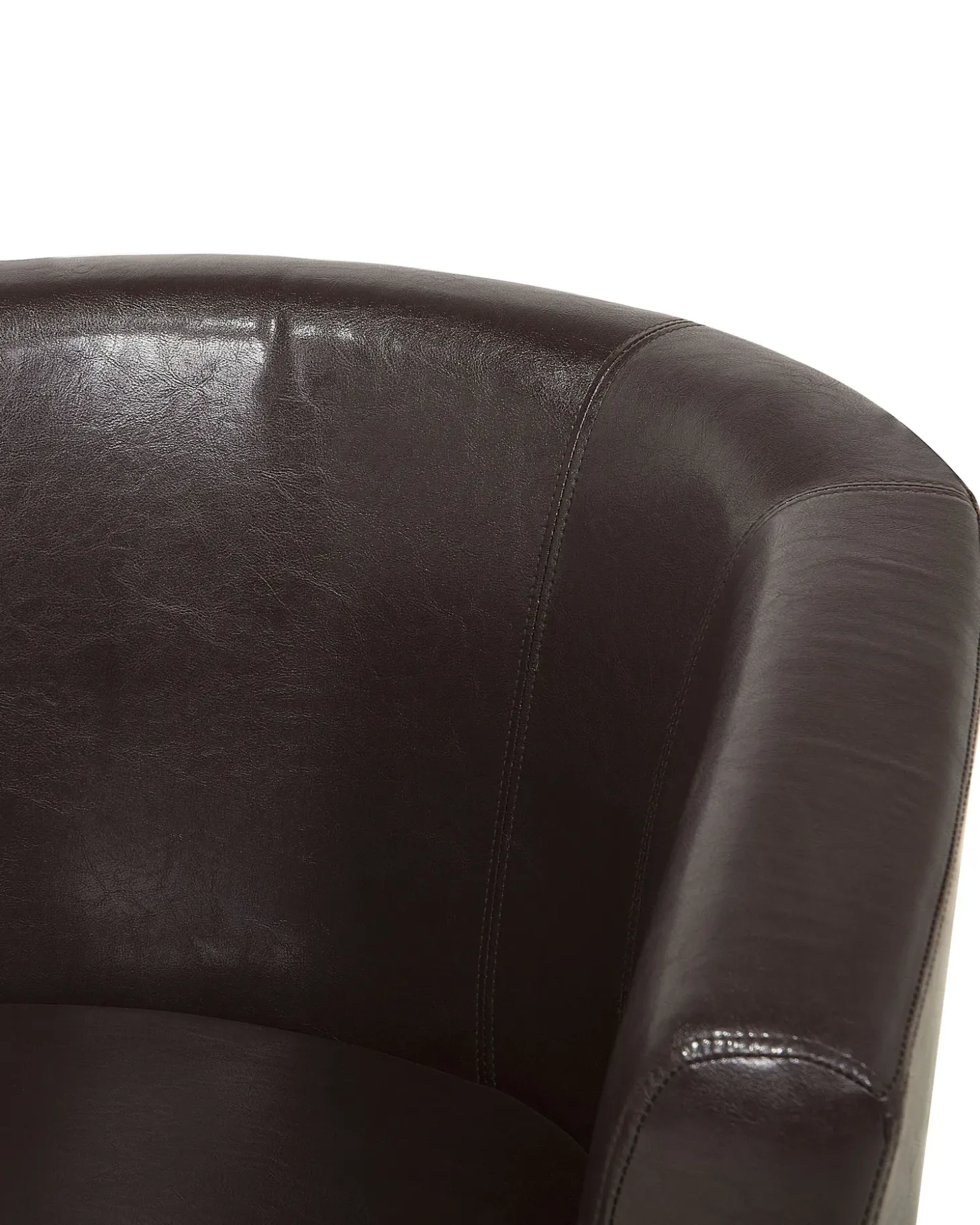 Discount Fotel BORWICK Ekoskóra Ciemnobrązowy Wszystkie Fotele|Fotele Skórzane