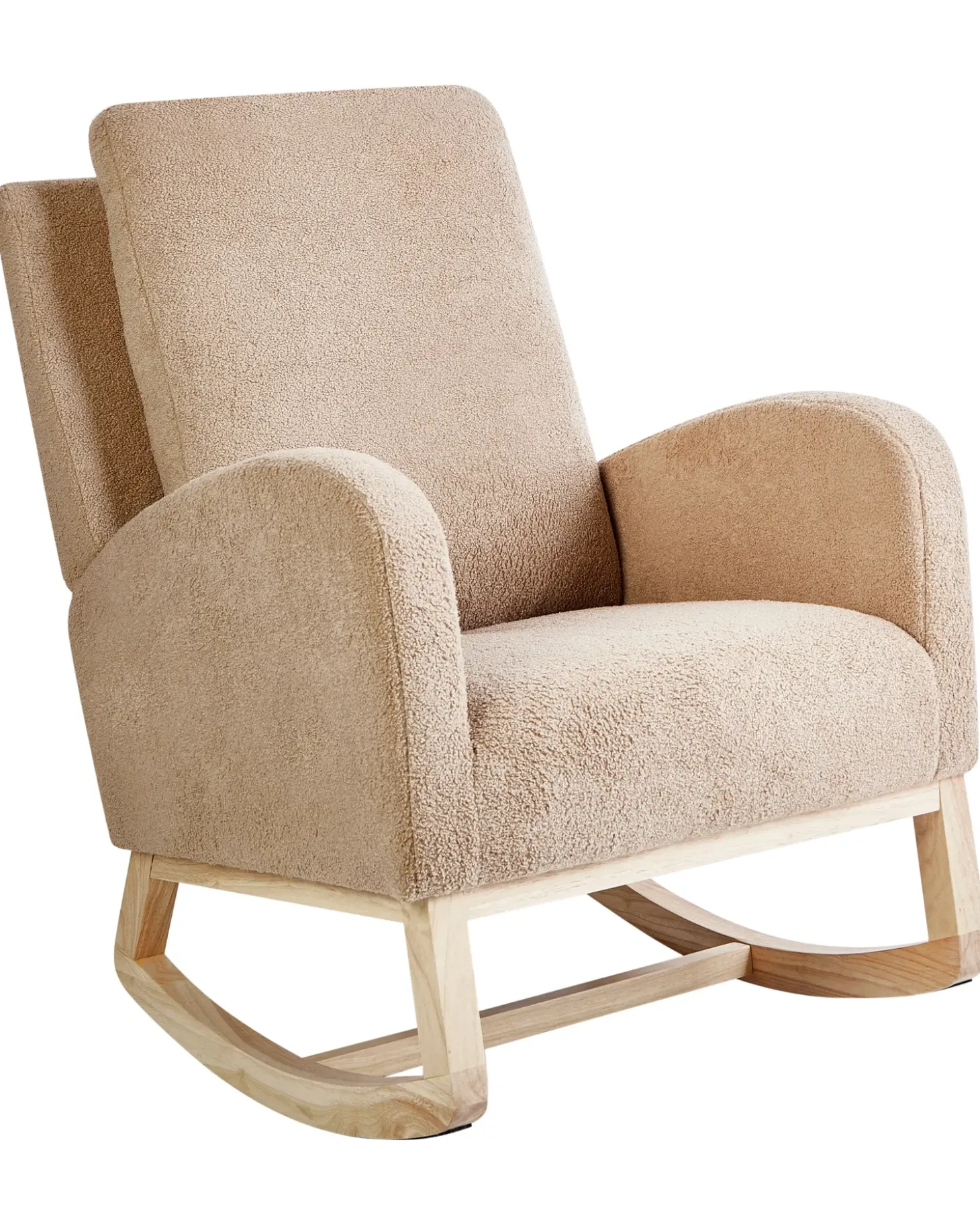 Discount Fotel bujany ALSTA Boucle Beżowy Wszystkie Fotele|Fotele Bujane
