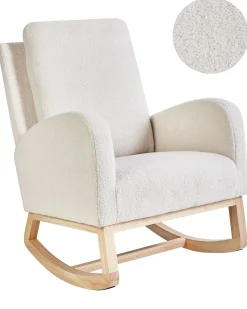 Sale Fotel bujany ALSTA Boucle Złamana biel Wszystkie Fotele|Fotele Bujane