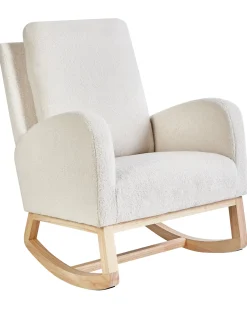 Sale Fotel bujany ALSTA Boucle Złamana biel Wszystkie Fotele|Fotele Bujane