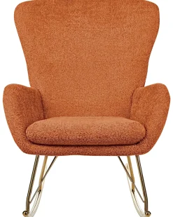 Discount Fotel bujany ANASET Boucle Pomarańczowy Wszystkie Fotele|Fotele Bujane