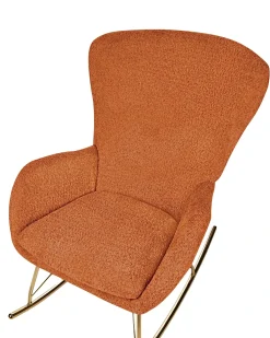 Discount Fotel bujany ANASET Boucle Pomarańczowy Wszystkie Fotele|Fotele Bujane