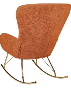 Discount Fotel bujany ANASET Boucle Pomarańczowy Wszystkie Fotele|Fotele Bujane