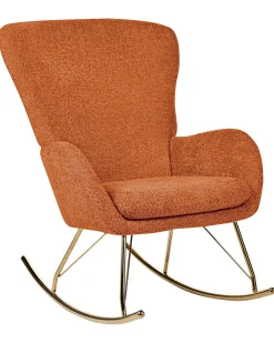 Discount Fotel bujany ANASET Boucle Pomarańczowy Wszystkie Fotele|Fotele Bujane