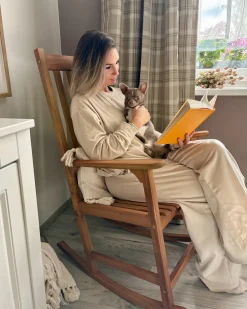 Fotel bujany BOJANO Drewno akacjowe Brązowy