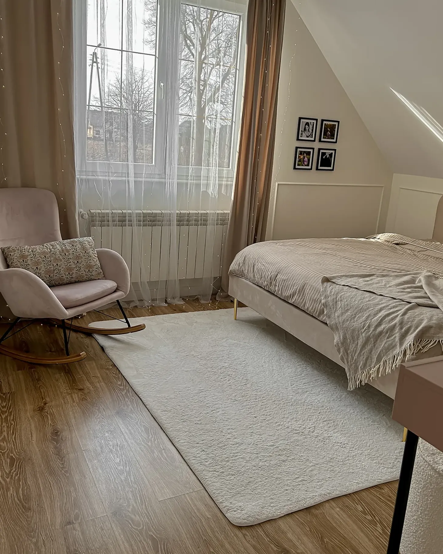 Clearance Fotel bujany ELLAN Welur Różowy Wszystkie Fotele|Fotele Bujane