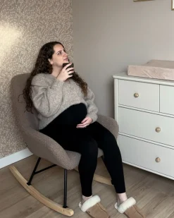 New Fotel bujany KINNO Boucle Beżowy Wszystkie Fotele|Fotele Bujane