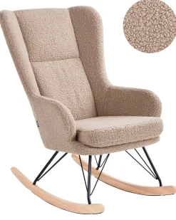 Best Fotel bujany LUOMA Boucle Beżowy Wszystkie Fotele|Fotele Bujane
