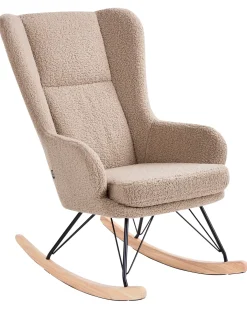 Best Fotel bujany LUOMA Boucle Beżowy Wszystkie Fotele|Fotele Bujane