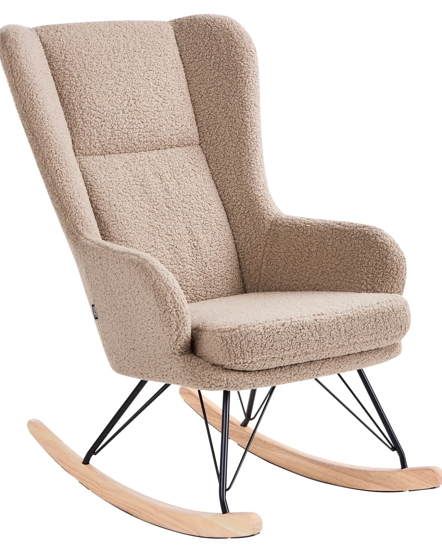 Best Fotel bujany LUOMA Boucle Beżowy Wszystkie Fotele|Fotele Bujane