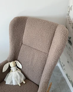 Best Fotel bujany LUOMA Boucle Beżowy Wszystkie Fotele|Fotele Bujane