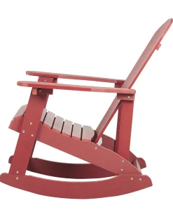 Fotel bujany ogrodowy ADIRONDACK Czerwony