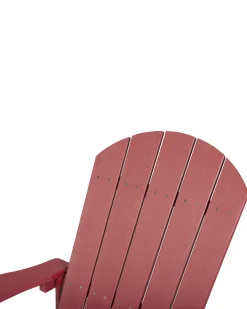 Fotel bujany ogrodowy ADIRONDACK Czerwony
